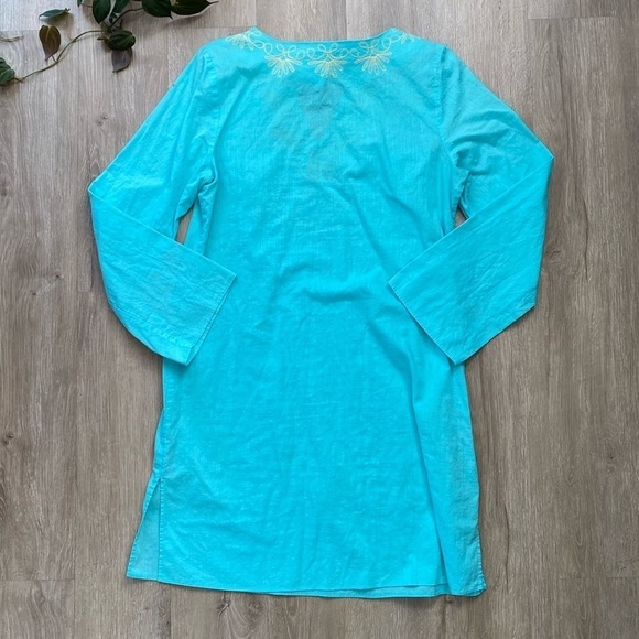 Lilly Pulitzer Elina Cotton Slub Tunic Embroidered Detail - Picture 8 of 10